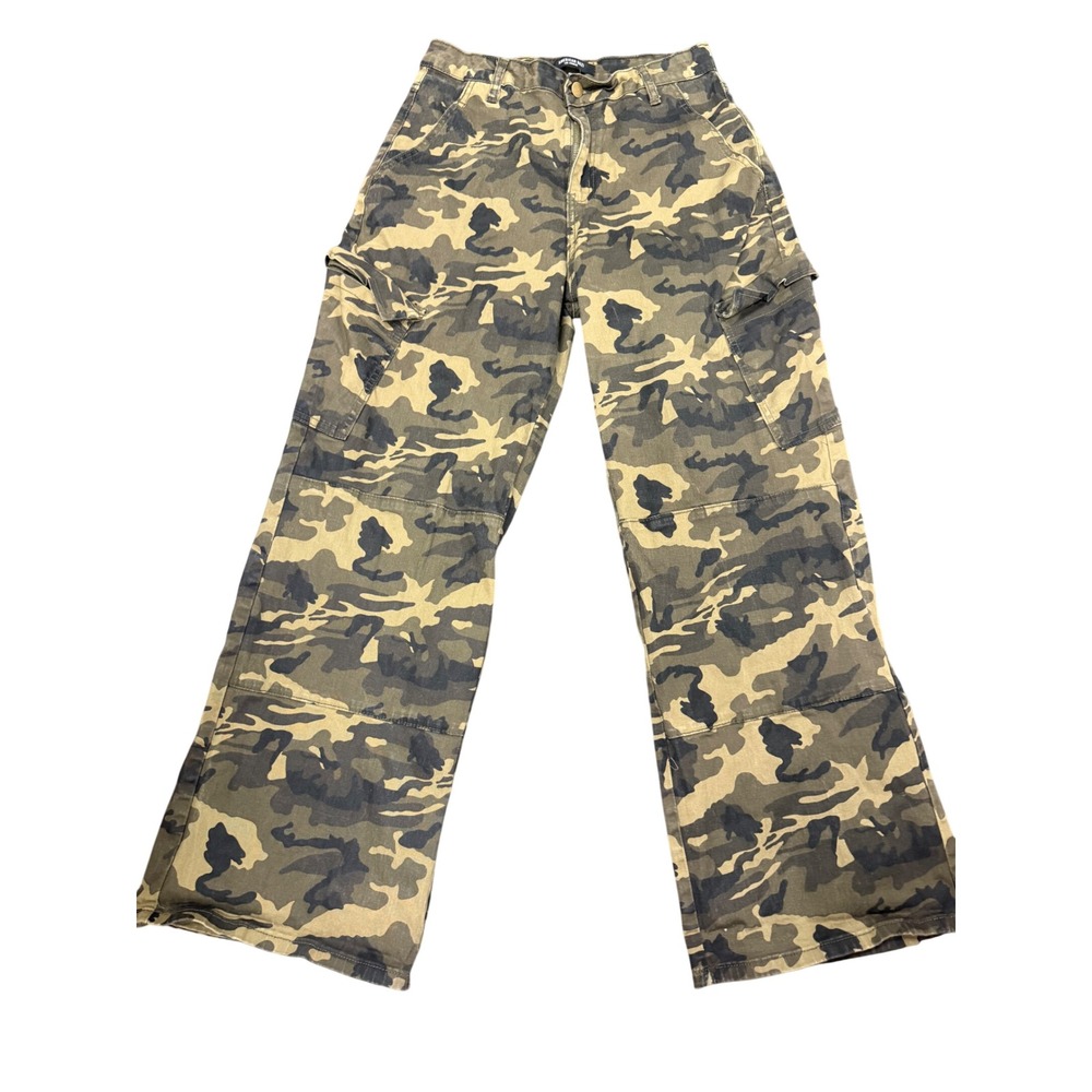 American Bazi Camo Cargo Pants Women's Medium Wide Leg Y2K Utility